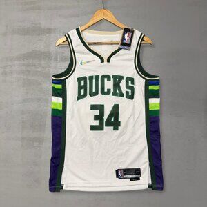 NEW Authentic Giannis Antetokounmpo Nike Bucks City Edition Jersey Size 44 M